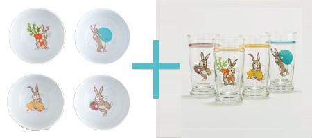 Bunny Bowl + Glasses